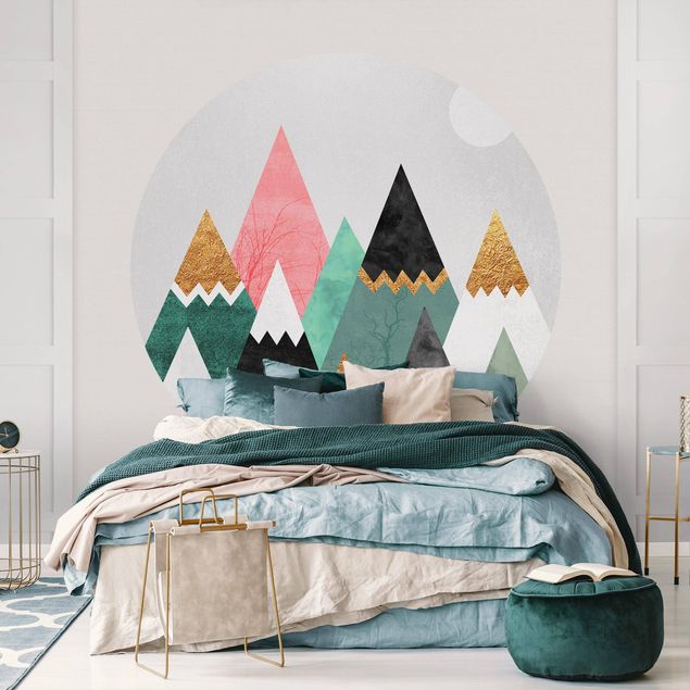 Kitchen Triangular Mountains With Gold Tips