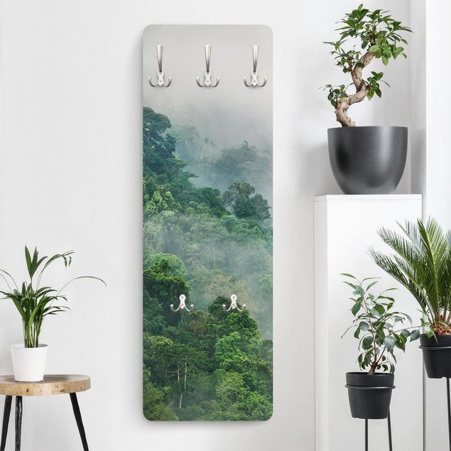 Wall mounted coat rack flower Jungle In The Fog