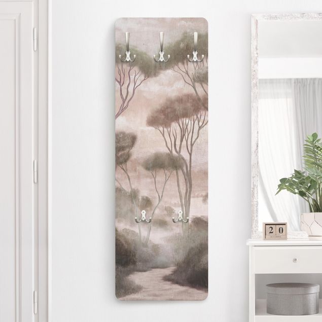 Wall mounted coat rack landscape The Edge Of The Jungle