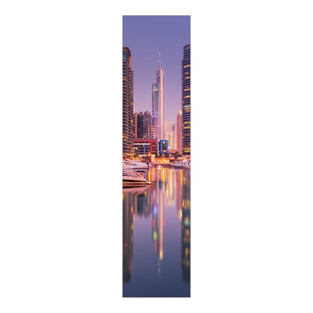 Sliding panel curtains architecture and skylines Dubai Skyline And Marina
