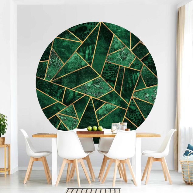 Wallpapers geometric Dark Emerald With Gold