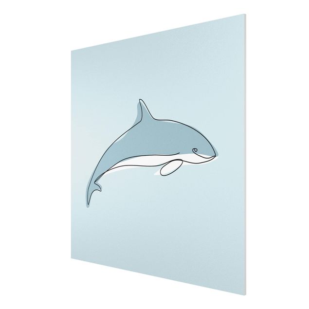 Animal wall art Dolphin Line Art