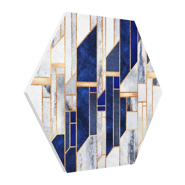 Modern art prints Geometric Shapes With Gold