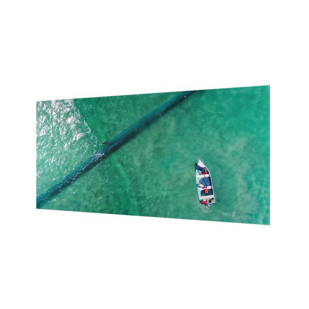 Glass Splashback - Aerial View - Fishermen - Landscape 1:2