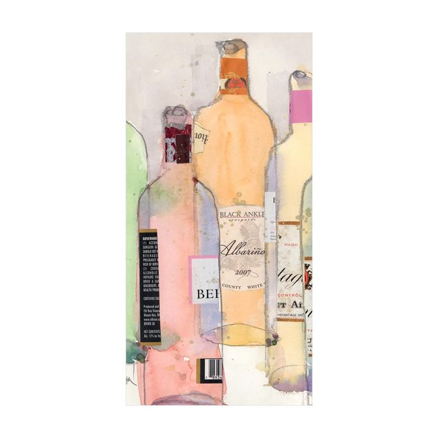 Modern rugs Wine Bottles In Watercolour II