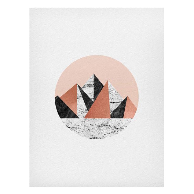 Art posters Geometrical Landscape In A Circle