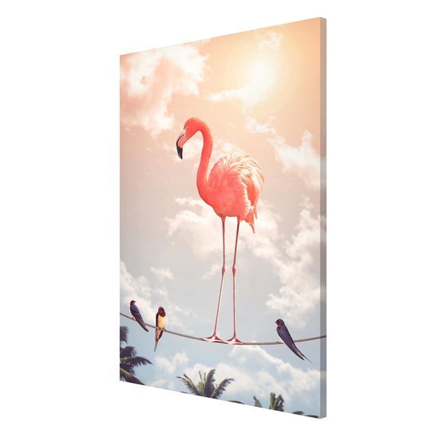 Magnet boards flower Sky With Flamingo