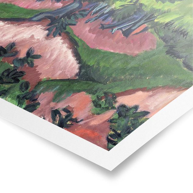 Prints trees Ernst Ludwig Kirchner - Landscape with Chestnut Tree
