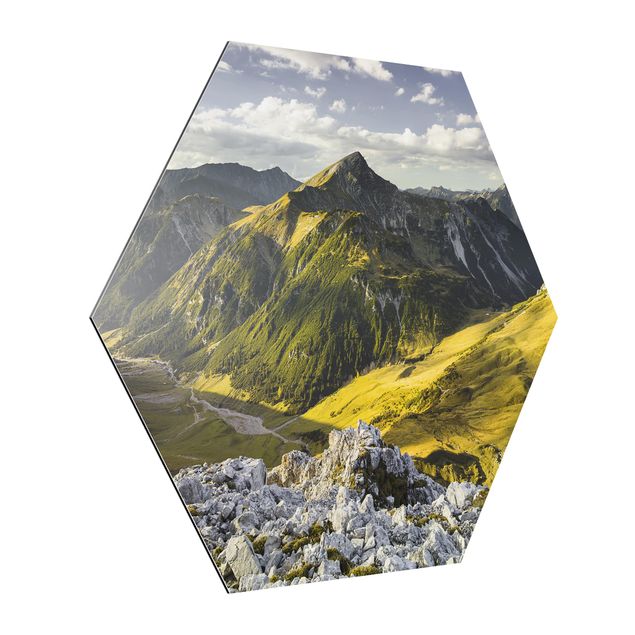 Contemporary art prints Mountains And Valley Of The Lechtal Alps In Tirol