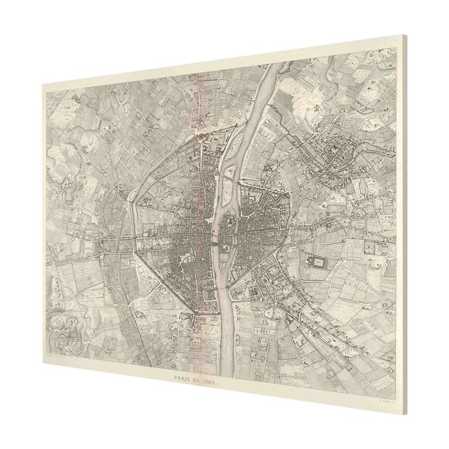 Magnet boards maps Vintage Map Paris