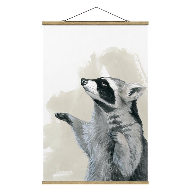 Nursery wall art Forest Friends - Raccoon