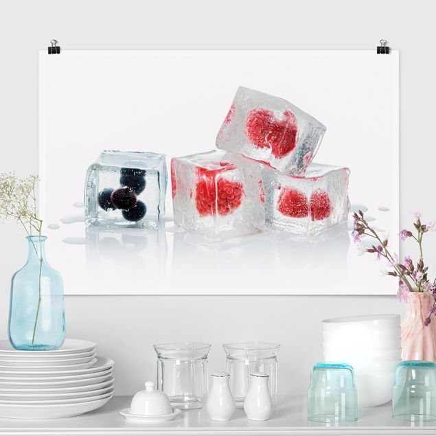 Kitchen Friut In Ice Cubes