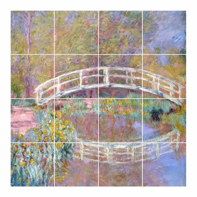 Tile films multicoloured Claude Monet - Bridge Monet's Garden