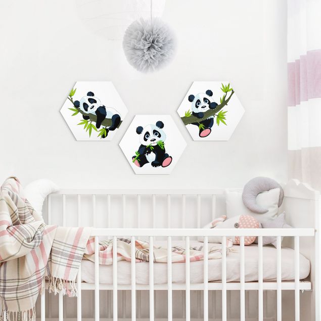 Bear print Panda set