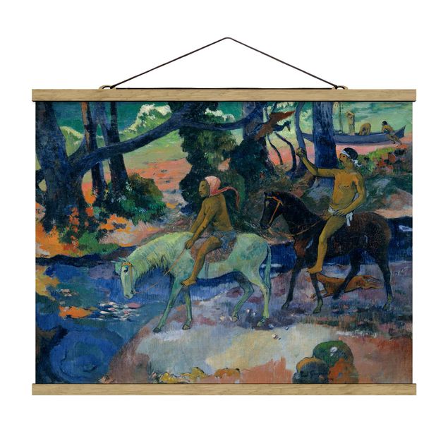 Horse canvas Paul Gauguin - Escape, The Ford