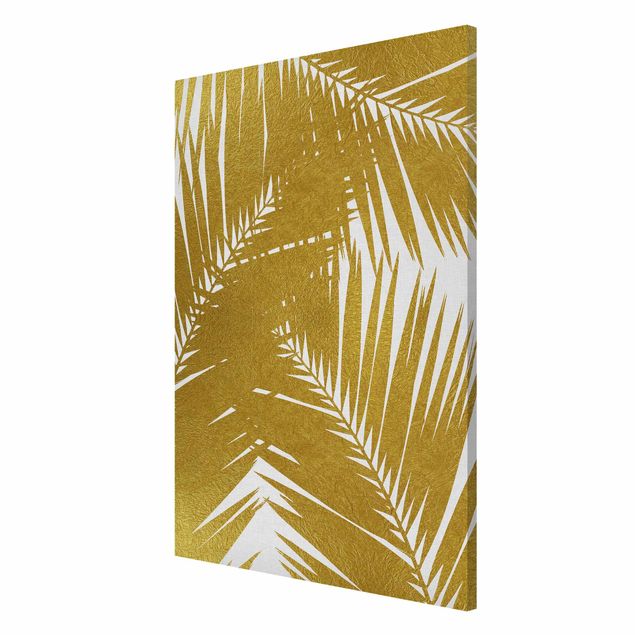 Magnet boards flower View Through Golden Palm Leaves