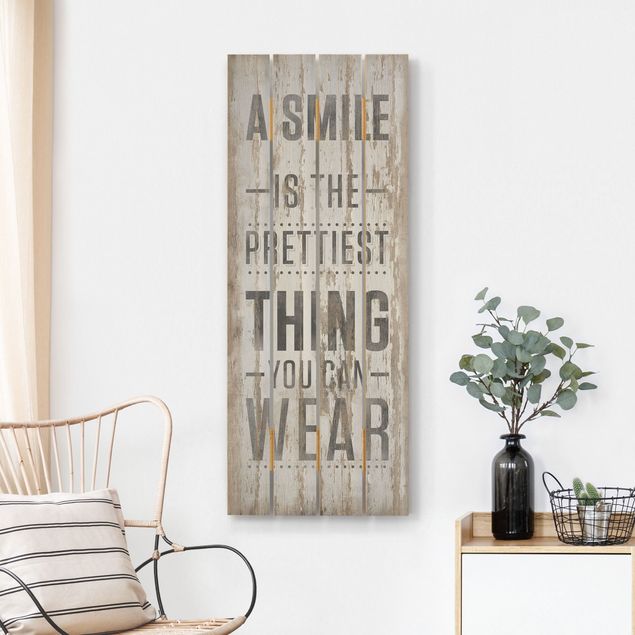 Wood prints sayings & quotes No.KA13 A Smile