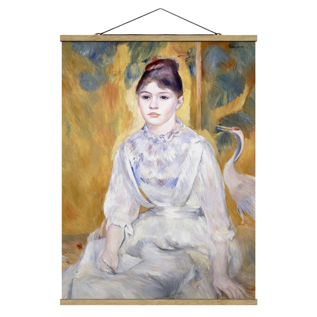 Art posters Auguste Renoir - Young girl with a swan