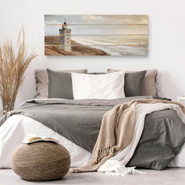 Wood prints landscape Lighthouse In Denmark