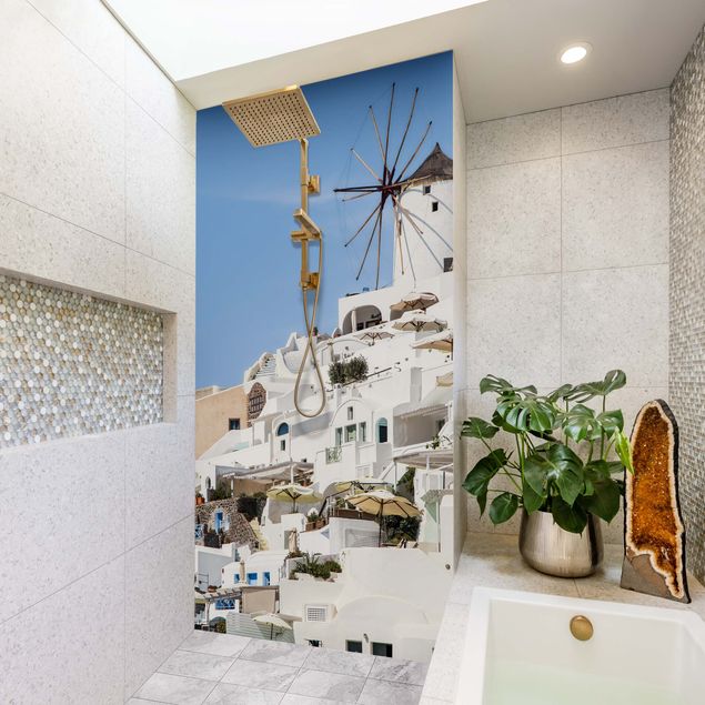 Shower wall cladding - White Greece