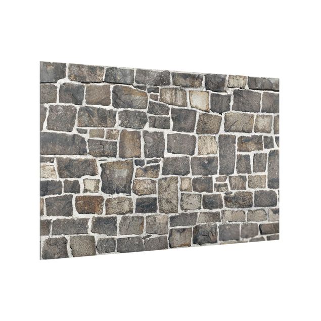 Glass splashback stone Crushed Stone Wallpaper Stone Wall