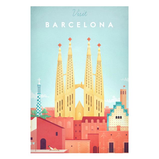 Art prints Travel Poster - Barcelona