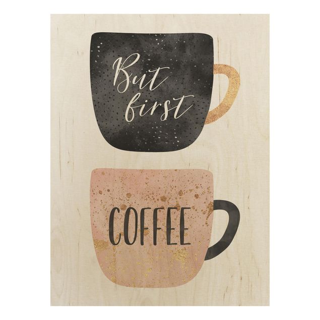 Elisabeth Fredriksson poster But First, Coffee