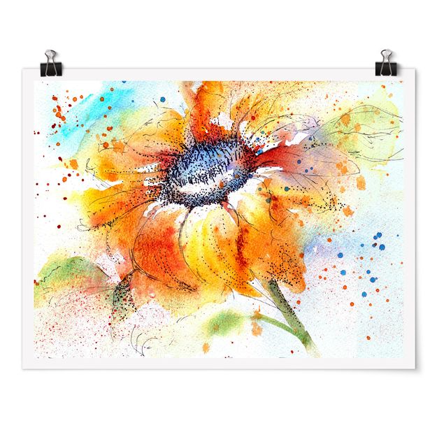 Floral prints Painted Sunflower