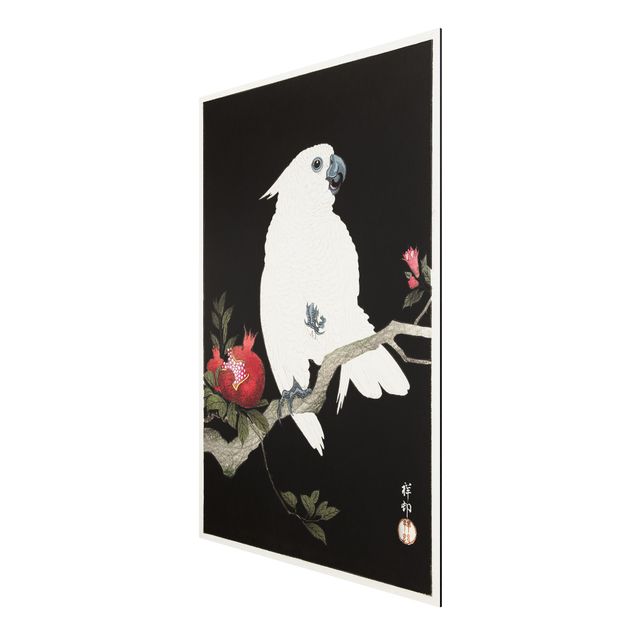 Animal canvas Asian Vintage Illustration White Cockatoo