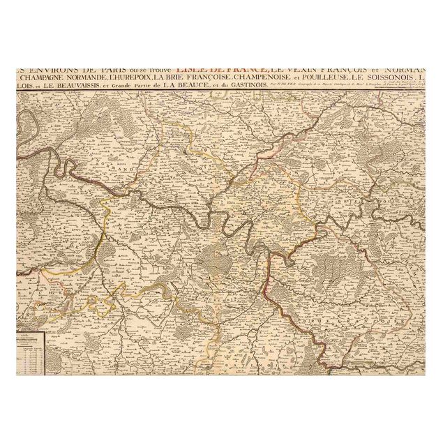 Magnet boards maps Vintage Map France