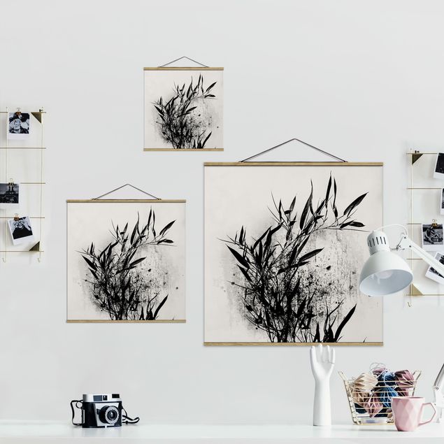 Floral canvas Graphical Plant World - Black Bamboo