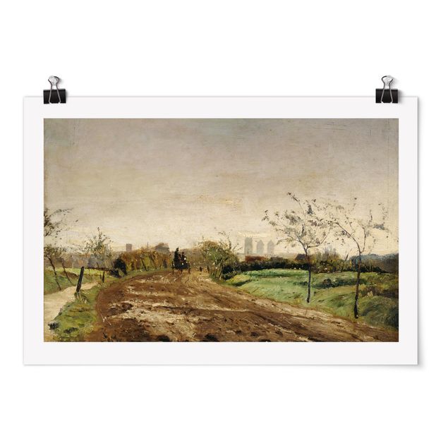 Landscape canvas prints Otto Modersohn - Morning Landscape with Carriage near Münster