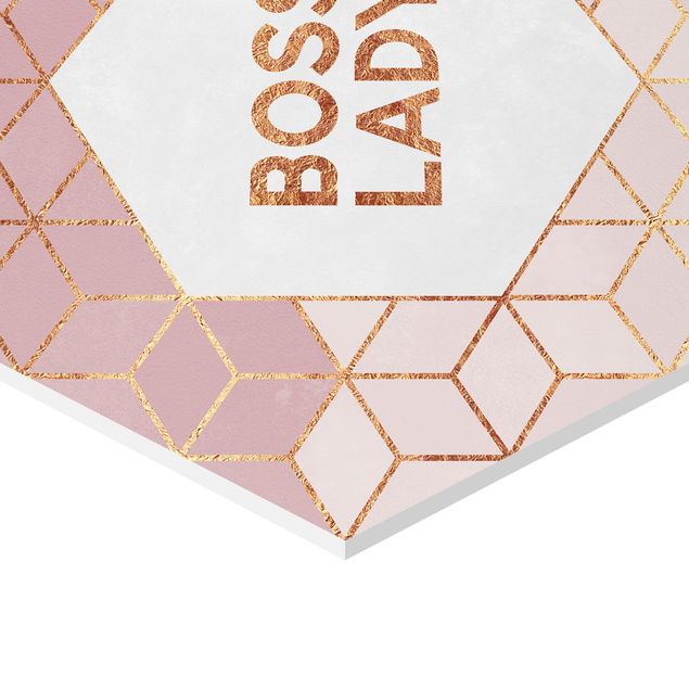 Hexagon shape pictures Boss Lady Hexagons Pink