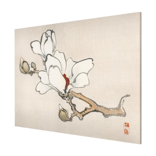 Vintage wall art Asian Vintage Drawing White Magnolia