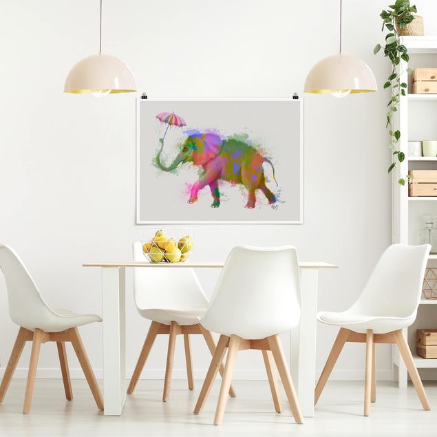 Animal canvas Rainbow Splash Elephant