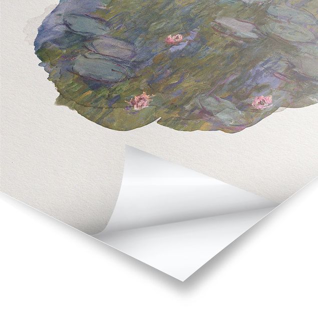 Prints floral WaterColours - Claude Monet - Water Lilies (Nympheas)