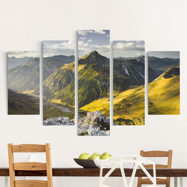 Kitchen Mountains And Valley Of The Lechtal Alps In Tirol