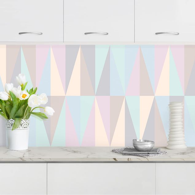 Kitchen Triangles In Pastel Colours