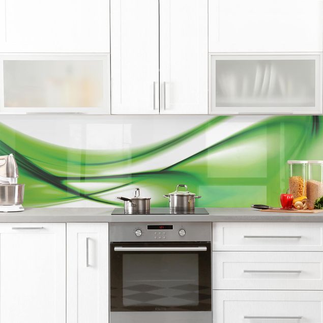 Kitchen splashback abstract Green Touch