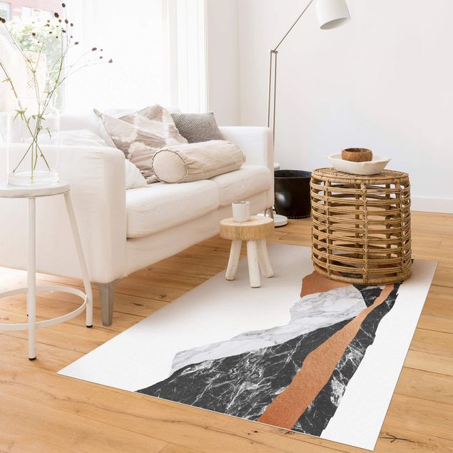 Balcony rugs Landscape In Marble And Copper