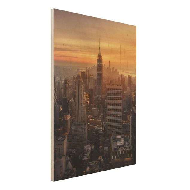 Prints Manhattan Skyline Evening