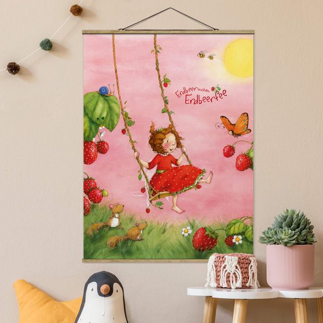 Kids room decor Little Strawberry Strawberry Fairy - Tree Swing