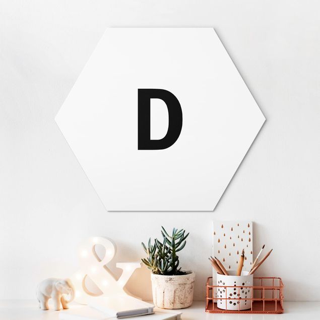 Quote wall art Letter White D