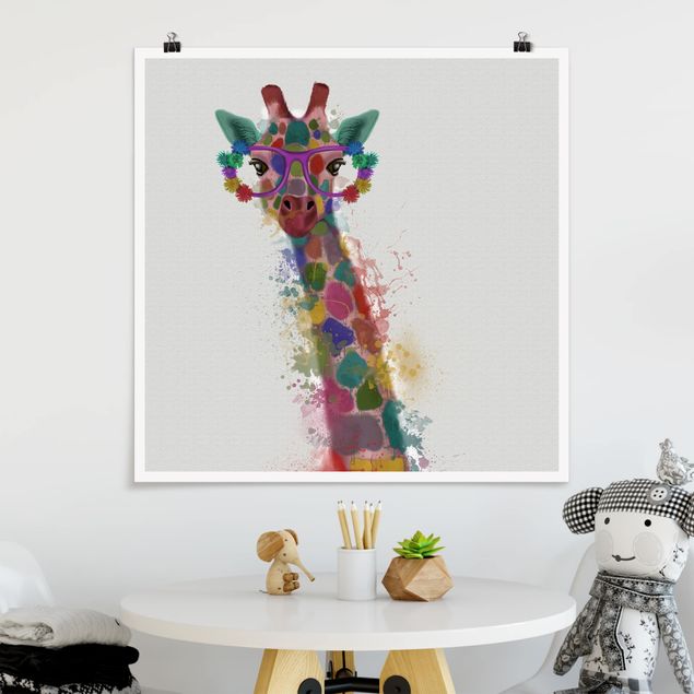 Giraffe print Rainbow Splash Giraffe
