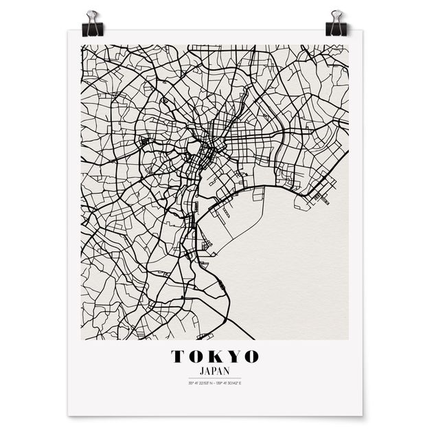 Posters maps Tokyo City Map - Classic