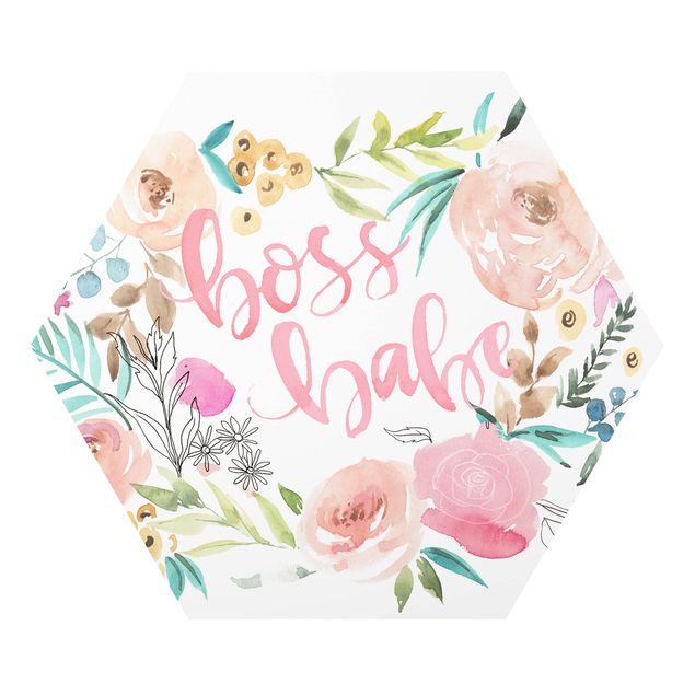 Forex prints Pink Flowers - Boss Babe