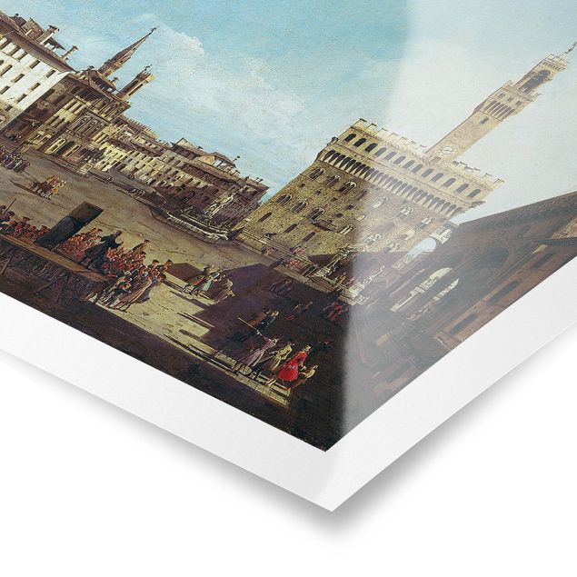 Art prints Bernardo Bellotto - The Piazza della Signoria in Florence