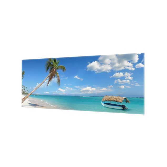 Glass Splashback - Tropical Beach - Panoramic
