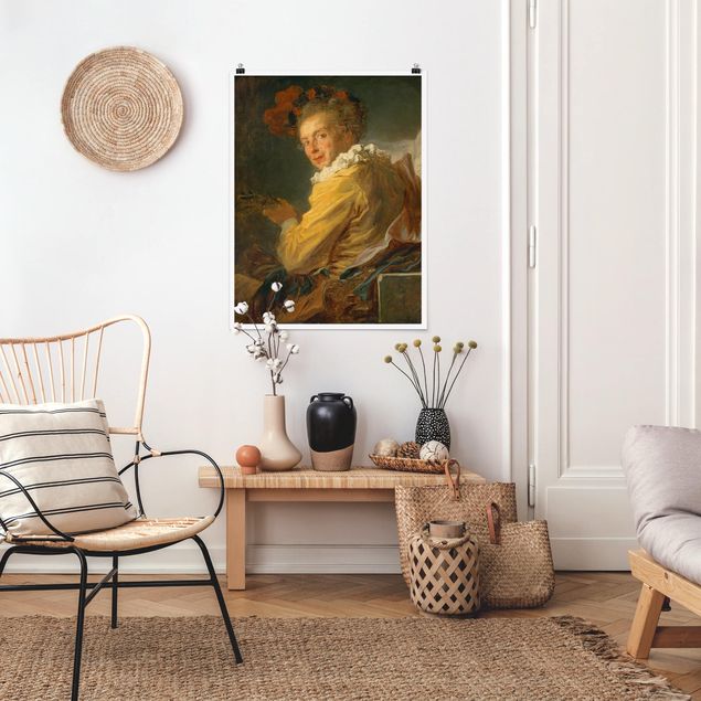 Art styles Jean Honoré Fragonard - Man playing an Instrument