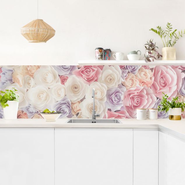 Kitchen Pastel Paper Art Roses